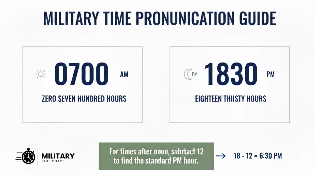 How to pronounce military time correctly explained with rules