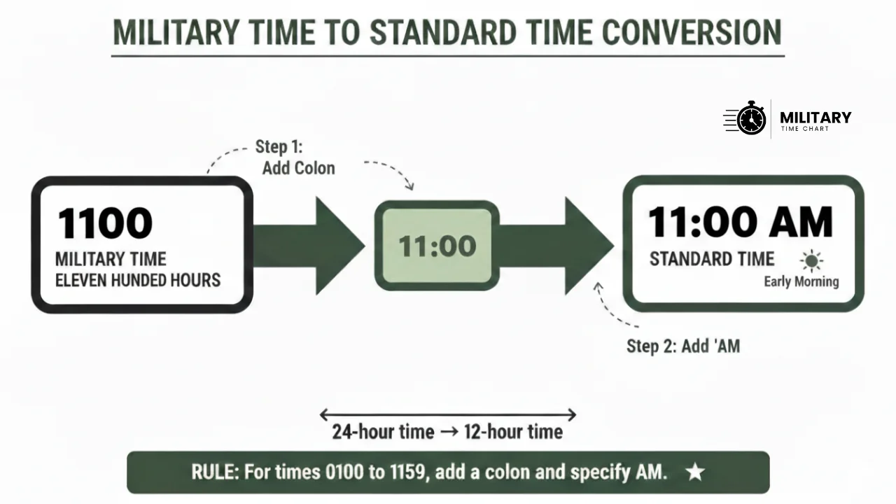 1100 Military Time 3 converting 1100 from military time to standard time infographic