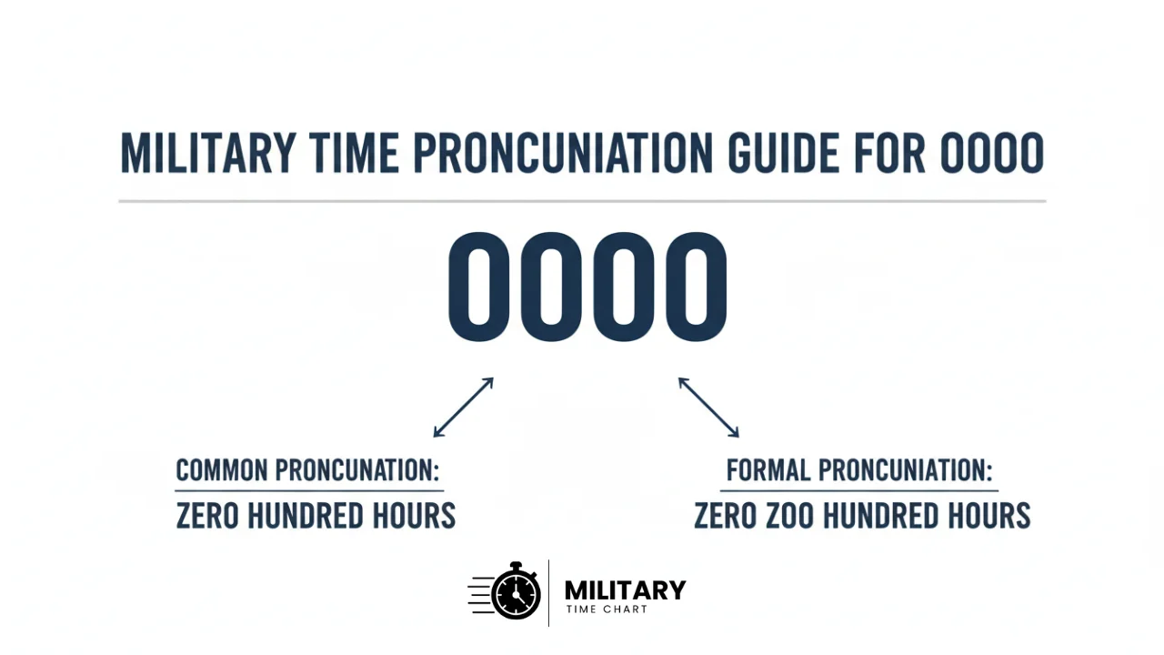 how to pronounce 0000 military time zero hundred hours infographic explained