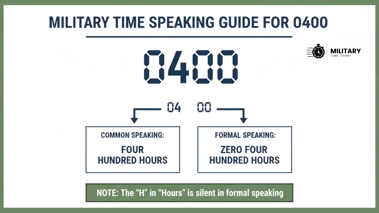 how to pronounce 0400 in military time infographic
