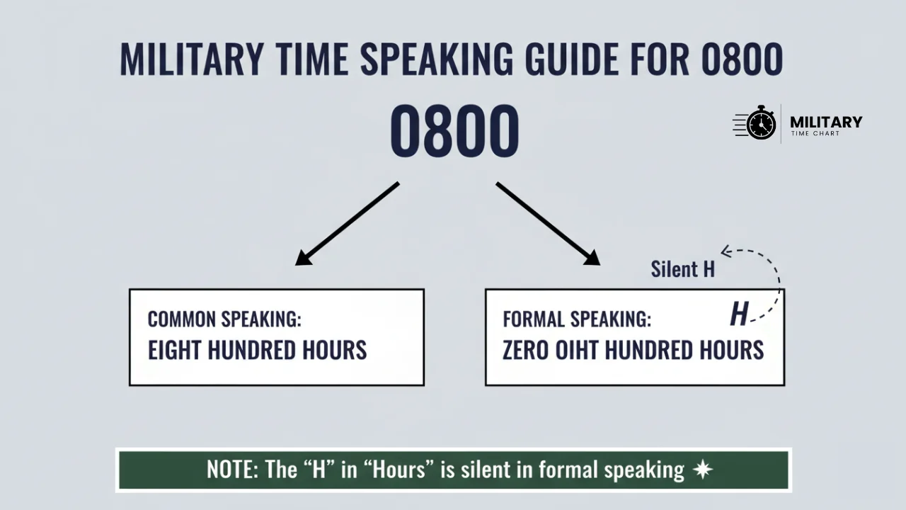how to pronounce 0800 in military time infographic