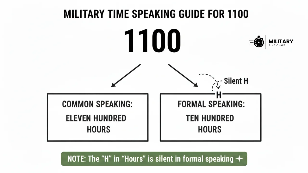 1100 Military Time 2 how to pronounce 1100 in military time infographic