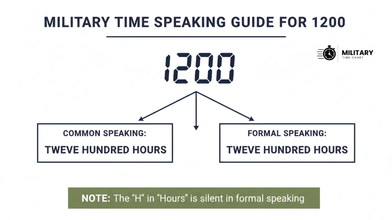 how to pronounce 1200 in military time infographic