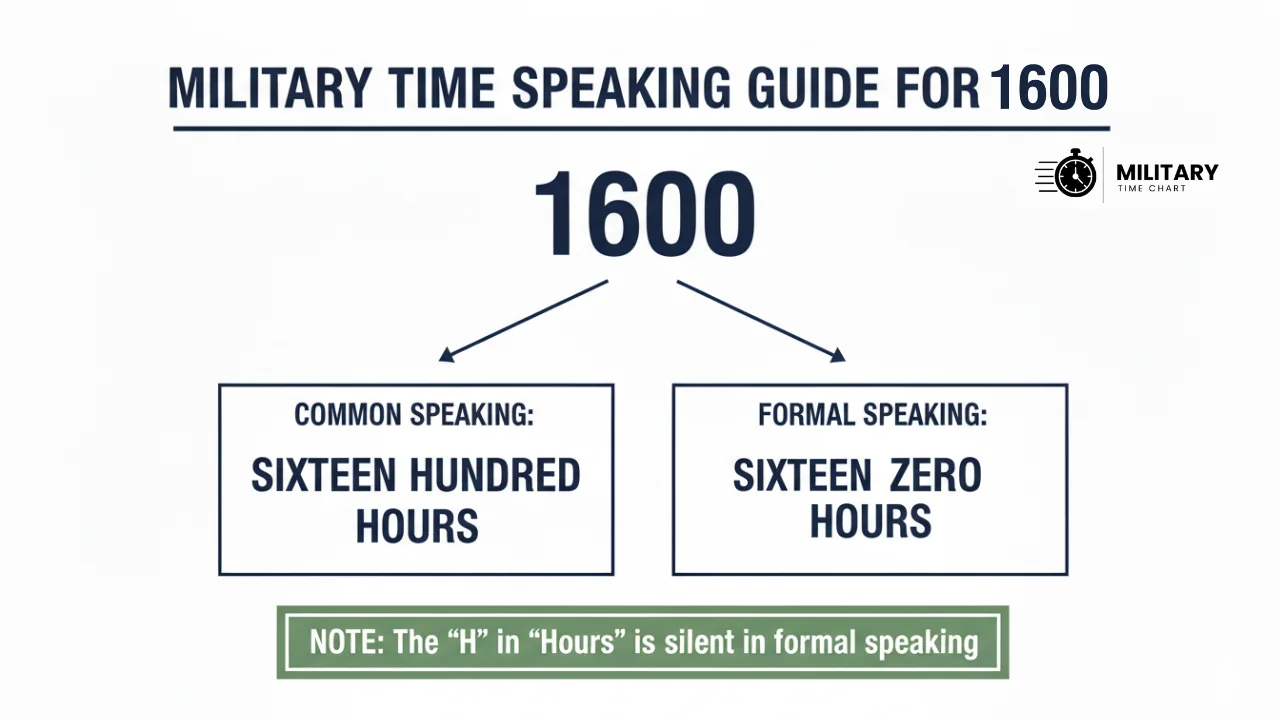 how to pronounce 1600 in military time infographic