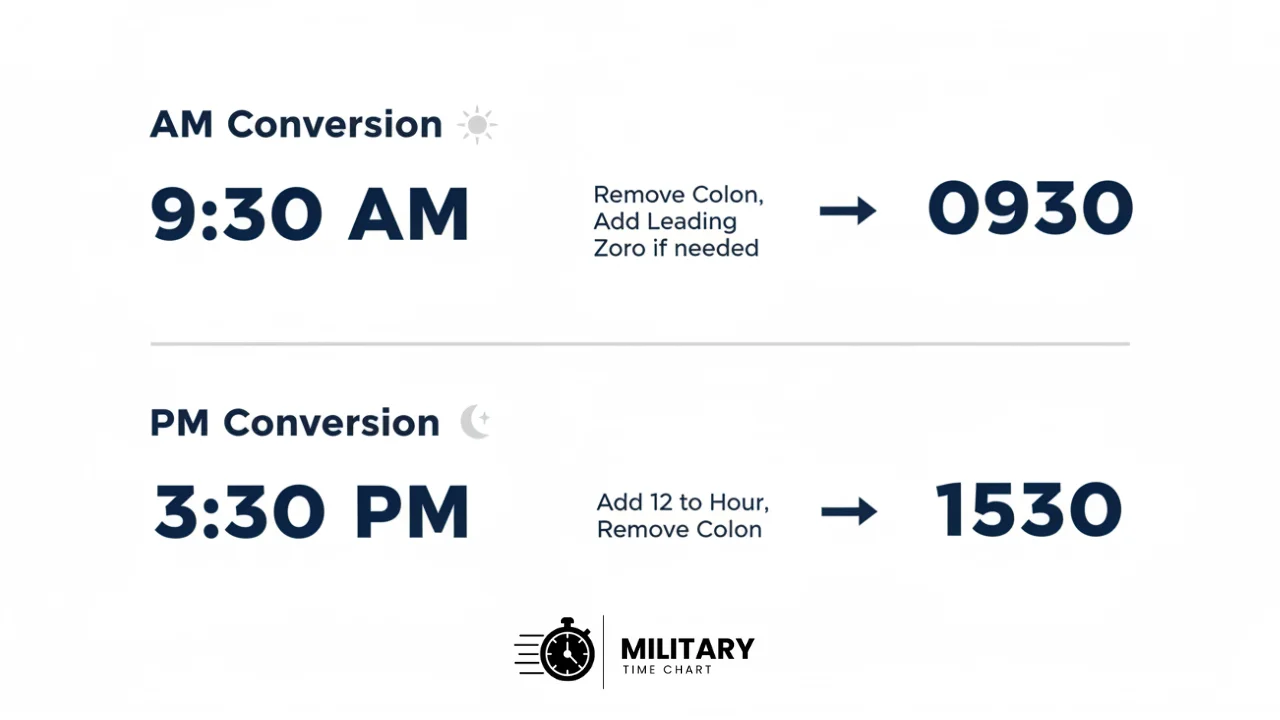 convert standard time to military time examples infographic